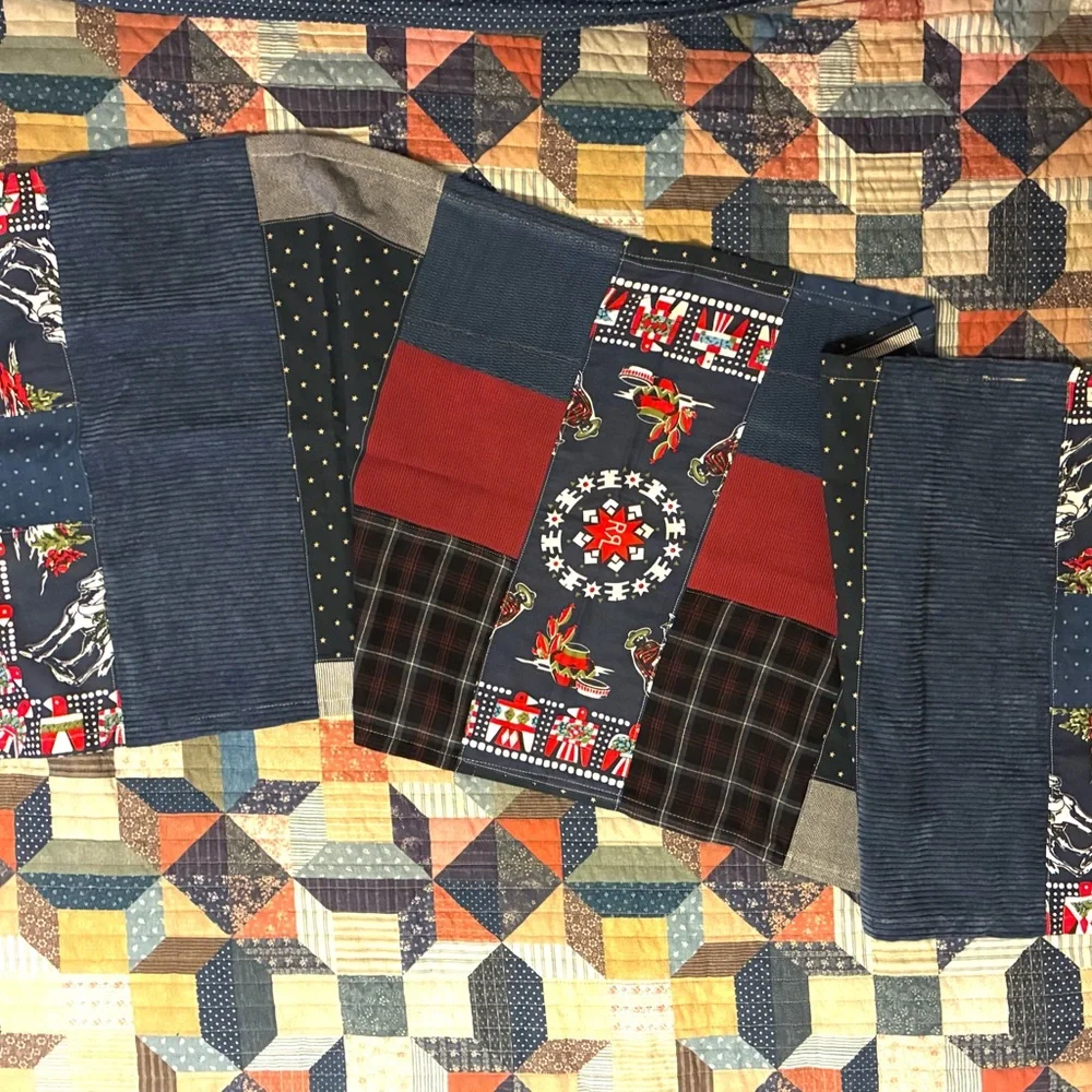 CUSTOM RRL/ RL PATCHWORK SCARF (100% UPCYCLED RALPH LAUREN FABRICS)- 1 OF A KIND